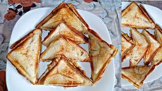 Asaan aur mazedaar toaster omelet with cheese sandwich ki recipe