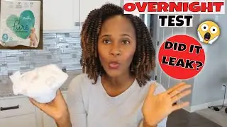 OVERNIGHT TEST RESULTS Pampers Pure Protection DIAPERS| Wearing Disposable Diapers At Night PAMPERS!