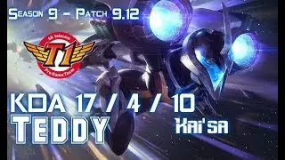 SKT T1 Teddy KAI'SA vs EZREAL ADC - Patch 9.12 KR Ranked