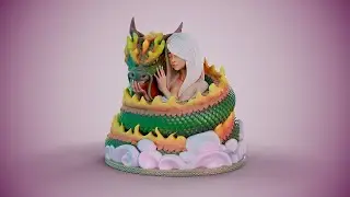 3D Print model prewiev - LADY AND DRAGON