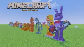 Addon FNAF Golden Era Mod Showcase MINECRAFT PE | Addon FNAF Golden MCPE