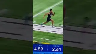 Roschon Johnson 40 yard dash 2nd att.
