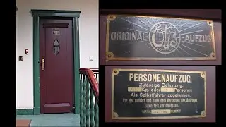 Dark cab! 1925 Otis elevator (modernized) at flats in Hamburg, Germany
