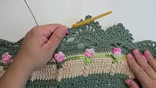 ACABAMENTO  LINDO EM CROCH&Ecirc;  VEM VER #crochet 