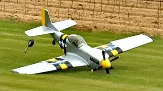 RC AIRPLANE CRASH !!! Big Scale Mustang P-51 Bad Landing / Bölsdorf 2015 *1080p50fpsHD*