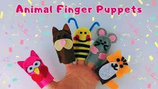 Animal Finger Puppets &ndash; Finger Family Song with Animal Sounds &ndash; Dollar Tree Crafts for Kids!