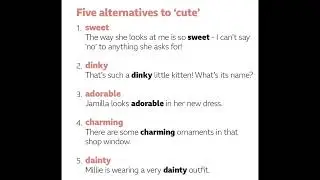 #cute synonyms in the #britishenglishaccent #britishenglish #shorts