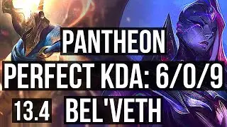 PANTH vs BEL'VETH (TOP) | 6/0/9, 900+ games, 1.1M mastery, Dominating | KR Grandmaster | 13.4