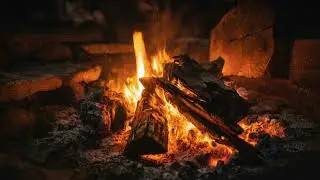 1hour🔥Cozy fireplace background sound Only [3] - Campfire, Relax, Deep Sleep, Chill, burning, mellow