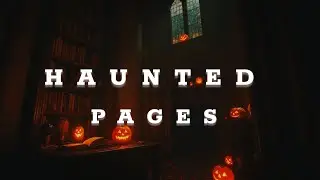 Haunted Bookstore Halloween Ambience | Dark Academia Autumn Night with Candlelight and Rain