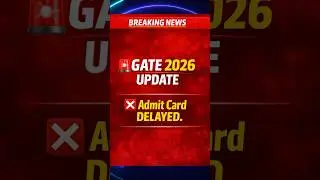 🚨GATE2O26 admitcard delayed.#dnaindia #gate2026 #viral #shorts #news #gate  #government-jobs