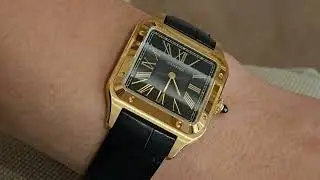 SANTOS-DUMONT 18k Yellow gold midnight Blue dial