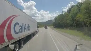 TRUCKING: TRUCK SMOKES BRAKES DOWN 6% GRADE MONTEAGLE TENNESSEE.