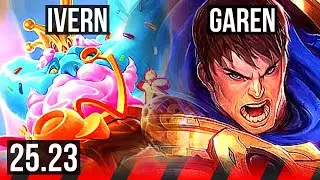 IVERN vs GAREN (TOP) | 8 solo kills, 15/2/10, 38k DMG, Legendary, 600+ games | EUW Master | 25.23