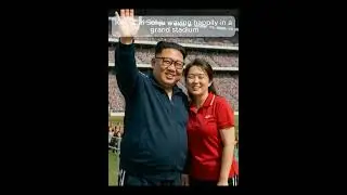 Kim Jong Un & Ri Sol-ju Smiling in Stadium #Shorts