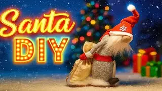 Handmade Santa with Gift Bag DIY | Christmas Decoration with Cozy Winter Charm