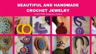 Croshet Jewelry Patterns || Beautiful crochet earrings necklace and Ring Designs ||