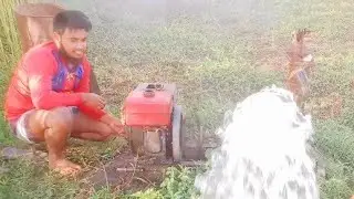Engine water pumping mechanism dieail early well work new pupm mechanism system village24 shots