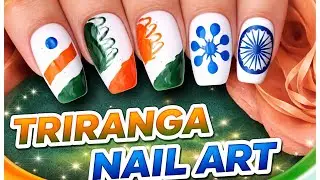 🇮🇳Triranga nail art design without tools 💅 🇮🇳Independence Day nail art design 