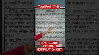 UP LT GRADE OFFICIAL NOTIFICATION OUT #nsclasses #computerteacherjobs #computerscience