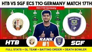 HTB vs SGF , HTB vs SGF Prediction , HTB Cricket vs SG Findorff 17TH ECS T10 Germany