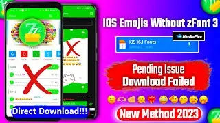 iOS emoji without zfont new method 100% working | zfont pending issue  | zfont download failed issue