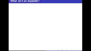 Expander Graphs - A very brief introduction