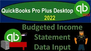 Budgeted Income Statement  Data Input 11140 QuickBooks Pro Plus Desktop 2022