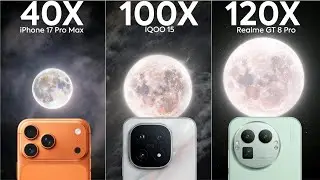 Сравнение тестов Live Zoom IQOO 15, iPhone 17 Pro Max и Realme GT 8 Pro
