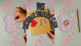 Easy Birthday Surprise Card 🤗😘 #trending #birthday #fire #artandcraft #ytshorts