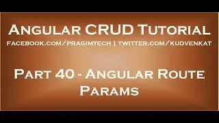 Angular route params