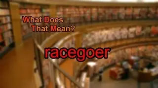 What does racegoer mean?