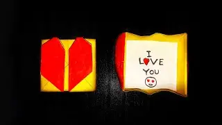 Origami heart Box with secret Message-Easy tutorial|Origami Heart box and Envelope|Stop Motion Lover
