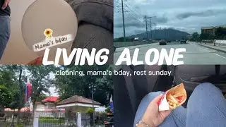 living alone diaries🌸🎂 // Mama's birthday celebration, cleaning, rest sunday🥰