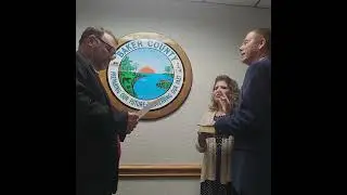 Swearing in for Commissioner Mark Hartley
