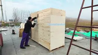 Wooden packing for Car paint booth#paintbooth #spraybooth #paintoven