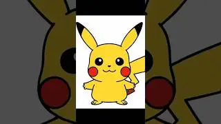 🎨 Learn How to Draw Pikachu &ndash; Step-by-Step Tutorial for Kids! ⚡#shorts #drawingtutorial #kidsdrawing