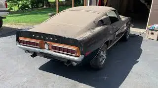 1968 Shelby GT 500 Raven Black Found in Warehouse After Setting for almost 20 years.