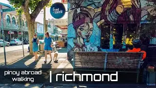 Walking Around Richmond Suburb, VIC, Australia | 4K | ASMR White Noise Street Traffic People