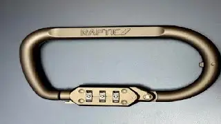 RAPTIC Upgraded Link & Lock for Apple AirTags, Anti Theft, Heavy Duty Combination Lock Carabiner Rev