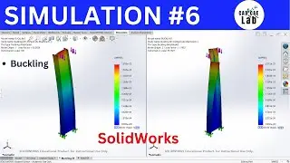 Column Buckling Analysis | Will it fail? | Safety Factor | FEA | SolidWorks Simulation for Beginners