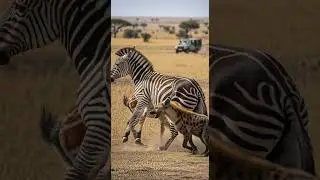 How will the zebra protect its foal from the lurking predator threat #wildlife #nature #animals