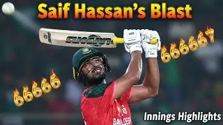 Saif Hassan&rsquo;s Tornado Knock vs Afghanistan | Explosive Batting Show | CricFlow Highlights 
