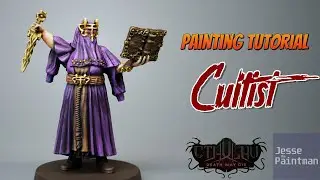 Cthulhu Death May Die_Fear of the Unknown Cultist Painting | Miniature Painting Tutorial E14
