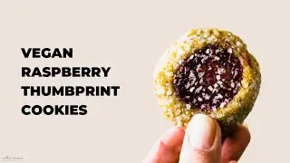 Vegan Raspberry Thumbprint Cookies
