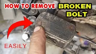 Brake Master Cover Broken Bolt Remove - Bolt Motorcycle Brake Master Cap - Spot welding STRIPPED OUT