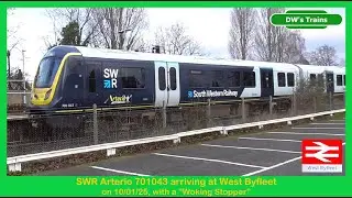 SWR Arterio 701043 arriving at West Byfleet with a 