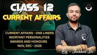 Current Affairs One liners | Important Personalities-Awards and Honours- NOV, Dec - 2025 | Part - 02