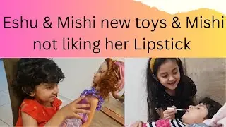 Eshu and Mishi Toys Shopping ...Eshu Applying lipstick on Mishi #shoppingvlog  #kidsshoppinghaul