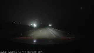 Spin out in front of semi on icy roads